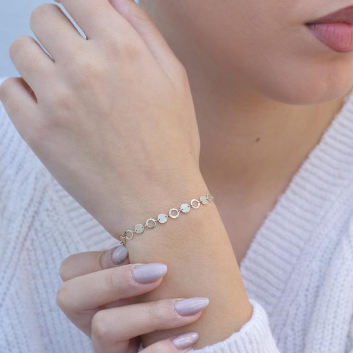 Γυναικείο Βραχιόλι Αλυσίδα Χεριού Χρυσός Κ9 SKU-76395