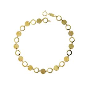 Γυναικείο Βραχιόλι Αλυσίδα Χεριού Χρυσός Κ9 SKU-76395