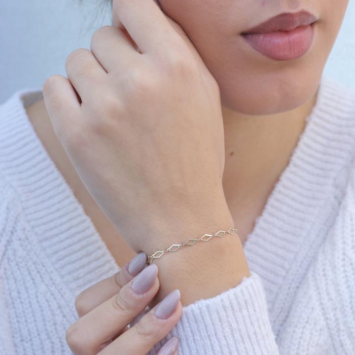 Γυναικείο Βραχιόλι Αλυσίδα Χρυσός Κ9 SKU-76397