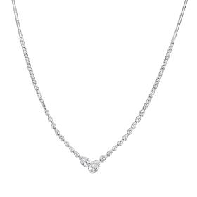 Κολιέ Λευκόχρυσος Κ14 με Ζιργκόν SKU-76600