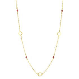 Κολιέ με Ρουμπίνι Χρυσός Κ9 SKU-76406