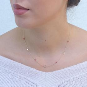 Κολιέ με Ρουμπίνι Χρυσός Κ9 SKU-76406