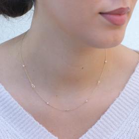 Κολιέ με Μαργαριτάρια Χρυσός Κ9 SKU-76417