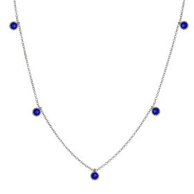 Κολιέ Λευκόχρυσος Κ9 με Ζιργκόν SKU-76741