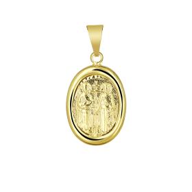 Κωνσταντινάτο Φυλαχτό με Αγίους Χρυσός Κ9 SKU-76081