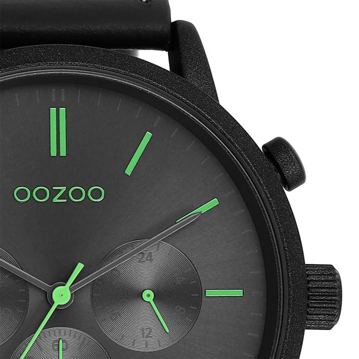 OOZOO Timepieces Black Leather Strap