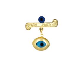 Παραμάνα με Ευχή & Ματάκι Χρυσός Κ9 SKU-76097