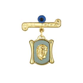 Παραμάνα με Φυλαχτό Ιησούς, Ευχή & Ματάκι Χρυσός Κ9 SKU-76093