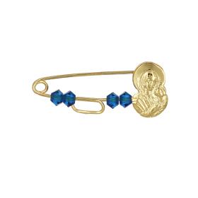 Παραμάνα Χρυσός Κ9 με Κρύσταλλα Swarovski SKU-76099