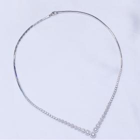 Περιδέραιο Λευκόχρυσος Κ18 με Ζιργκόν SKU-76423