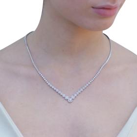 Περιδέραιο Λευκόχρυσος Κ18 με Ζιργκόν SKU-76423