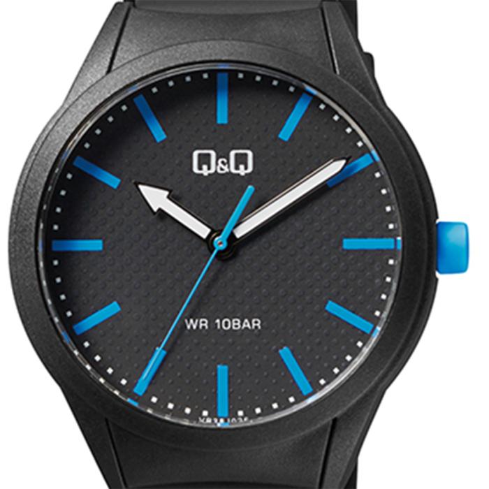 Q&Q Black Dial & Black Plastic Strap