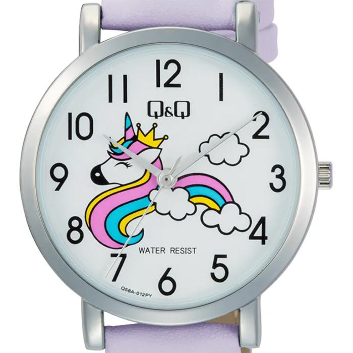 Q&Q Kids Purple Leather Strap