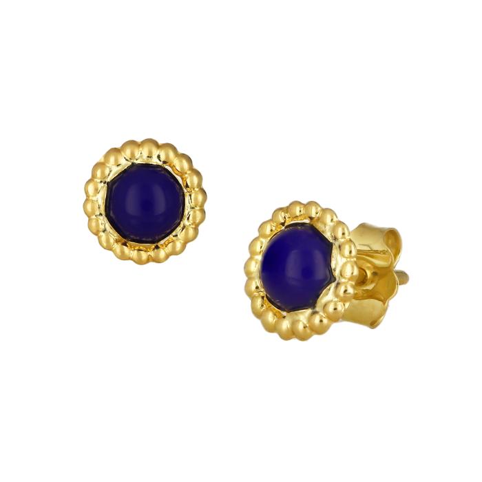Σκουλαρίκια Καρφωτά με Lapis Lazuli Χρυσός Κ9 SKU-76134