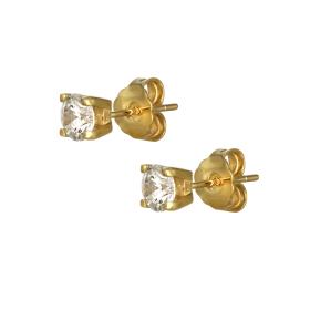 Σκουλαρίκια Καρφωτά με Ζιργκόν Χρυσός Κ9 SKU-76452