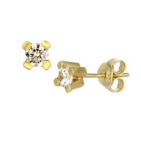 Σκουλαρίκια Καρφωτά Χρυσός Κ9 με Ζιργκόν SKU-76866