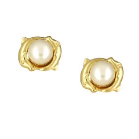 Σκουλαρίκια με Μαργαριτάρι & Δελφίνια Χρυσός Κ9 SKU-76024