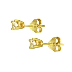 Σκουλαρίκια Μονόπετρα Χρυσός Κ9 με Ζιργκόν SKU-76865