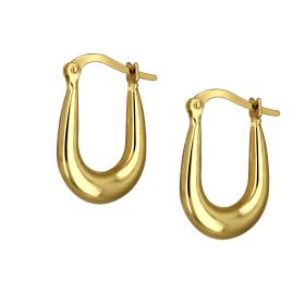 Σκουλαρίκια Κρίκοι Χρυσός Κ14 με Λουστρέ Φινίρισμα SKU-76351