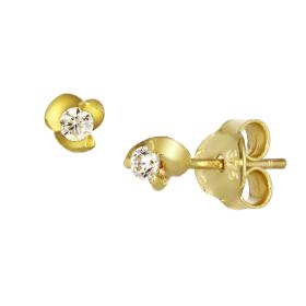 Σκουλαρίκια Καρφωτά Χρυσός Κ9 με Ζιργκόν SKU-76870