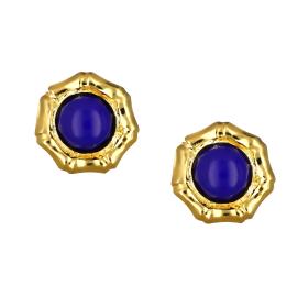 Σκουλαρίκια Χρυσός Κ9 με Lapis Lazuli SKU-76022