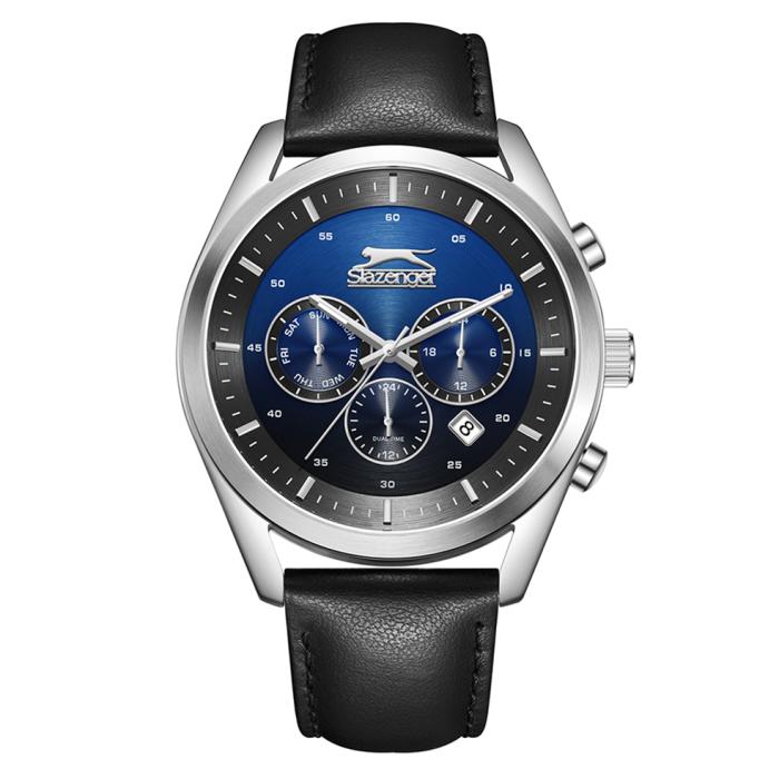 Ανδρικό Ρολόι SLAZENGER με Μπλέ Καντράν & Μαύρο Λουράκι | SL.09.2395.2.01 SKU-76200