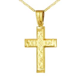 Σταυρός Ανδρικός Χρυσός Κ9 SKU-76308
