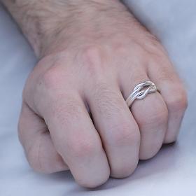 Ανδρικό Δαχτυλίδι Κόμπος Ασήμι 925° SKU-77885