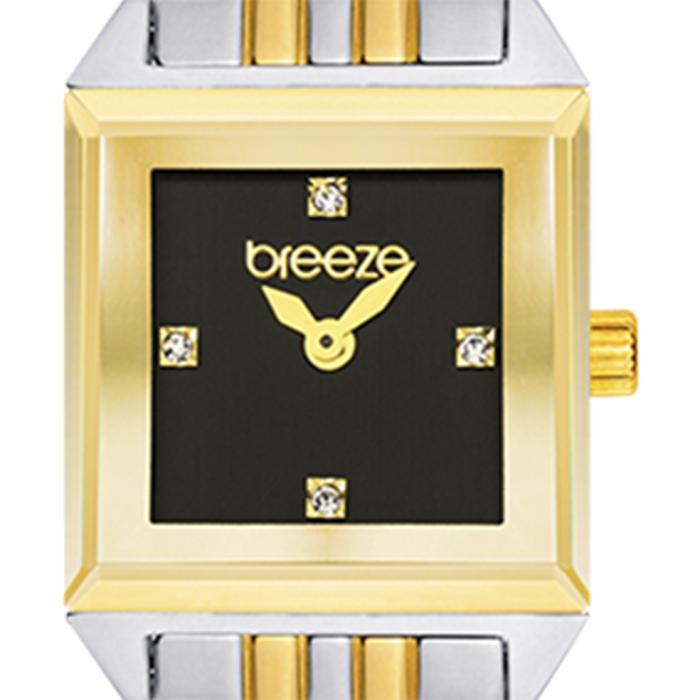 Γυναικείο Ρολόι BREEZE Impress Swarovski με Μαύρο Καντράν | 712531.5 SKU-77695