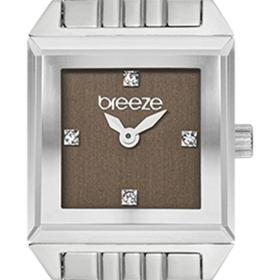 Γυναικείο Ρολόι BREEZE Impress Swarovski με Καφέ Καντράν | 612531.8 SKU-77692