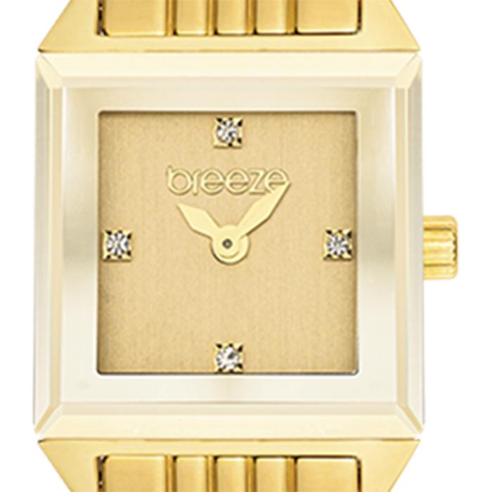 Γυναικείο Ρολόι BREEZE Impress Swarovski με Χρυσό Καντράν | 212531.2 SKU-77648