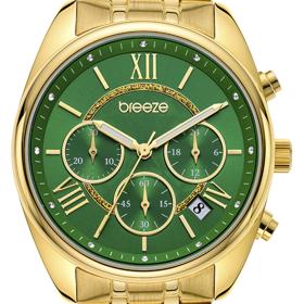 Γυναικείο Ρολόι BREEZE Poshius Swarovski με Πράσινο Καντράν | 212521.3 SKU-77642