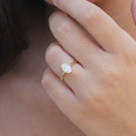 Δαχτυλίδι με Lab Grown Diamond Χρυσός Κ18 SKU-77437