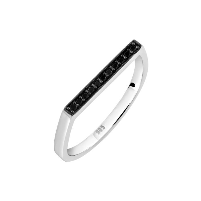 Δαχτυλίδι Λευκόχρυσος Κ14 με Ζιργκόν SKU-77906