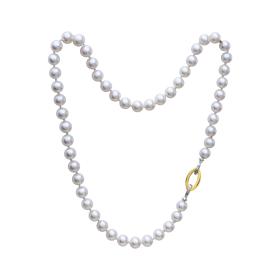 Κολιέ με Fresh Water Pearl με Κούμπωμα 18Κ & Διαμάντια SKU-77294