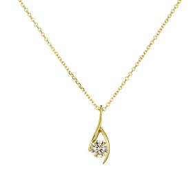 Κολιέ Γυναικείο Χρυσός Κ14 με Ζιργκόν SKU-77432