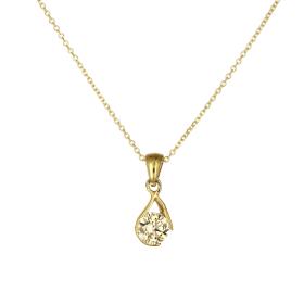 Γυναικείο Κολιέ Χρυσός Κ14 με Ζιργκόν SKU-77435