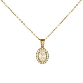 Κολιέ Γυναικείο Ροζέτα Χρυσός Κ9 με Ζιργκόν SKU-77664