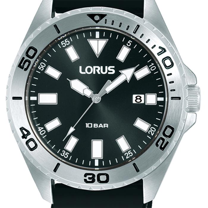 Ανδρικό Ρολόι LORUS Sports με Μαύρο Καντράν & Μαύρο Λουράκι | RXH55KX9 SKU-77934