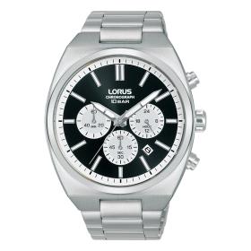 Ανδρικό Ρολόι LORUS Sports με Μαύρο Καντράν & Ασημί Μπρασελέ | RT361KX9 SKU-77954