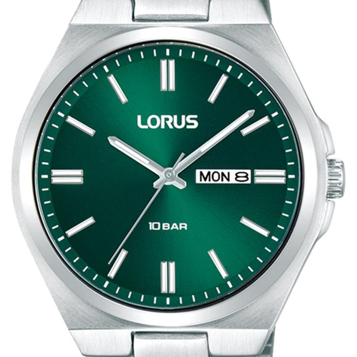 Ανδρικό Ρολόι LORUS Sports, Πράσινο Καντράν & Ασημί Μπρασελέ | RH395AX9F SKU-77957