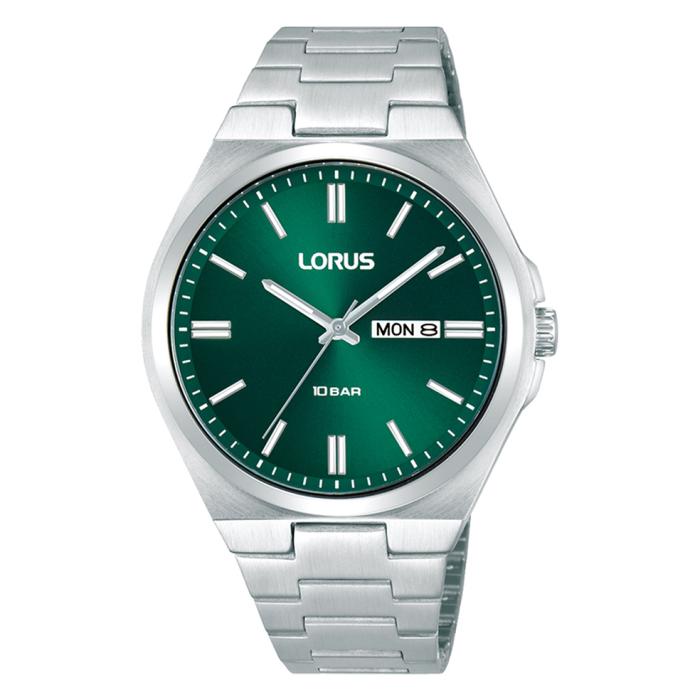 Ανδρικό Ρολόι LORUS Sports, Πράσινο Καντράν & Ασημί Μπρασελέ | RH395AX9F SKU-77957
