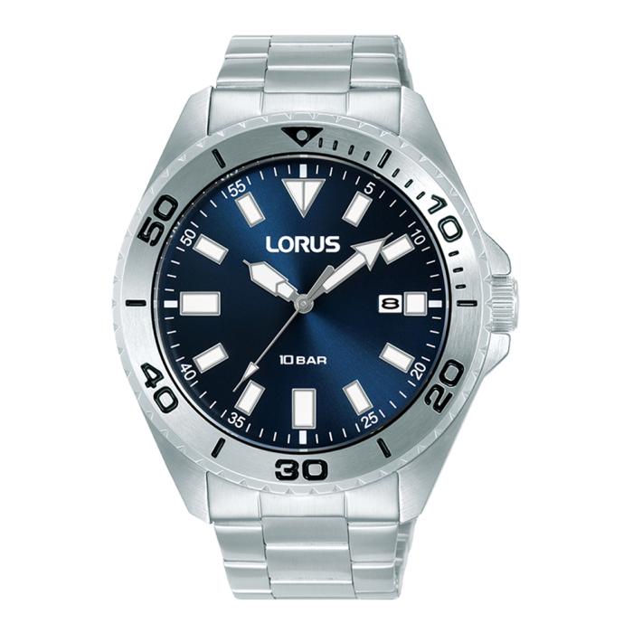 Ανδρικό Ρολόι LORUS Sports με Μπλέ Καντράν & Ασημί Μπρασελέ | RXH51KX9 SKU-77959