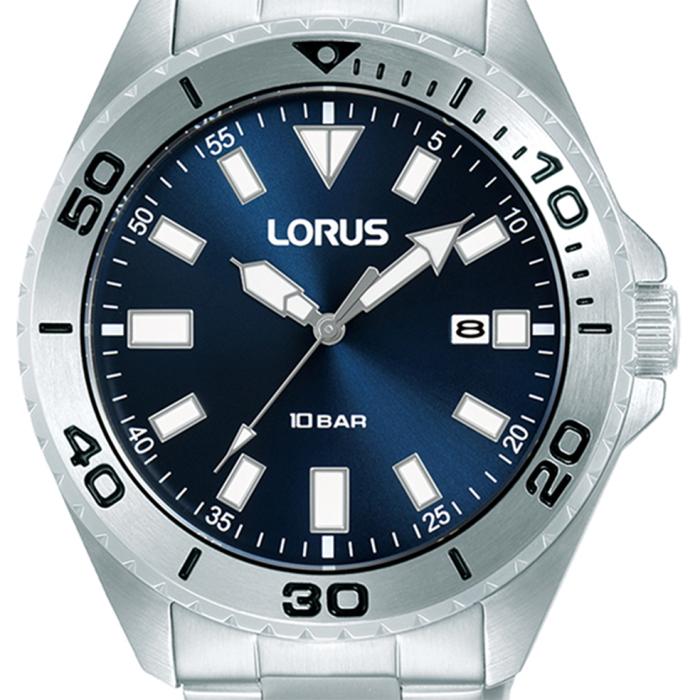 Ανδρικό Ρολόι LORUS Sports με Μπλέ Καντράν & Ασημί Μπρασελέ | RXH51KX9 SKU-77959