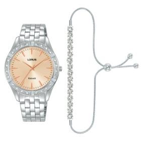 Γυναικείο Ρολόι LORUS με Ρόζ Καντράν & Μπρασελέ SET | RG291XX9 SKU-77976