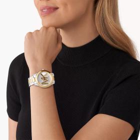 Γυναικείο Ρολόι MICHAEL KORS Slim Runway με Δίχρωμο Μπρασελέ | MK4735 SKU-77981