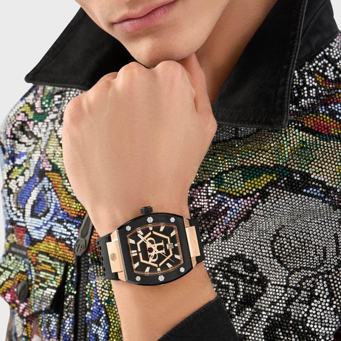 Ανδρικό Ρολόι PHILIPP PLEIN Hexagon Phantom με Μαύρο Καντράν | PWPUA0124 SKU-77748