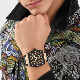 Ανδρικό Ρολόι PHILIPP PLEIN Hexagon Phantom με Μαύρο Καντράν | PWPUA0124 SKU-77748
