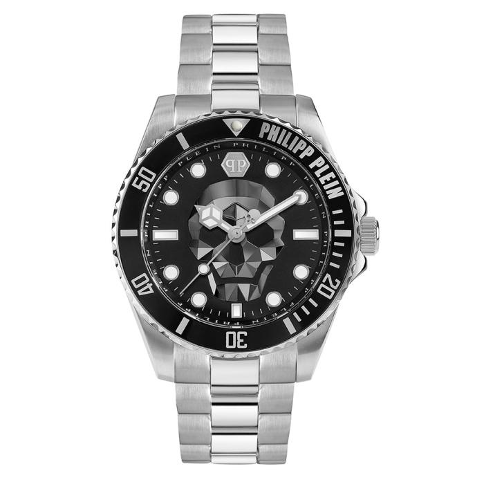 Ανδρικό Ρολόι PHILIPP PLEIN The Skull Diver με Μαύρο Καντράν | PWOAA0522 SKU-77746