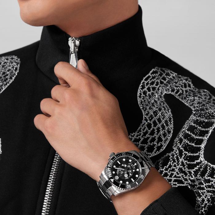 Ανδρικό Ρολόι PHILIPP PLEIN The Skull Diver με Μαύρο Καντράν | PWOAA0522 SKU-77746